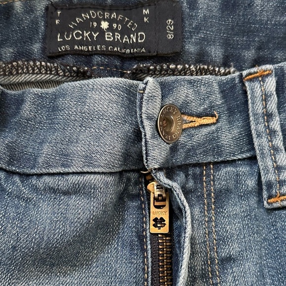 Lucky Brand Sweet Jean Crop Selvedge Seam Size 8/29 Decorative Rear Pockets - Picture 6 of 13